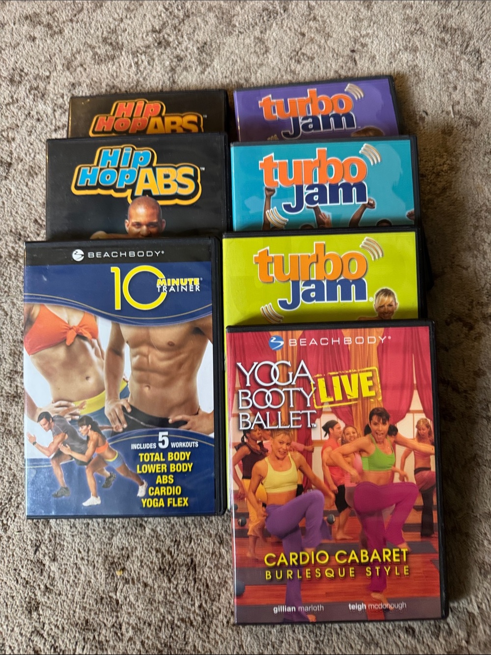 Beachbody DVD Workout Set – Blue, Yellow, Purple, Teal, Red